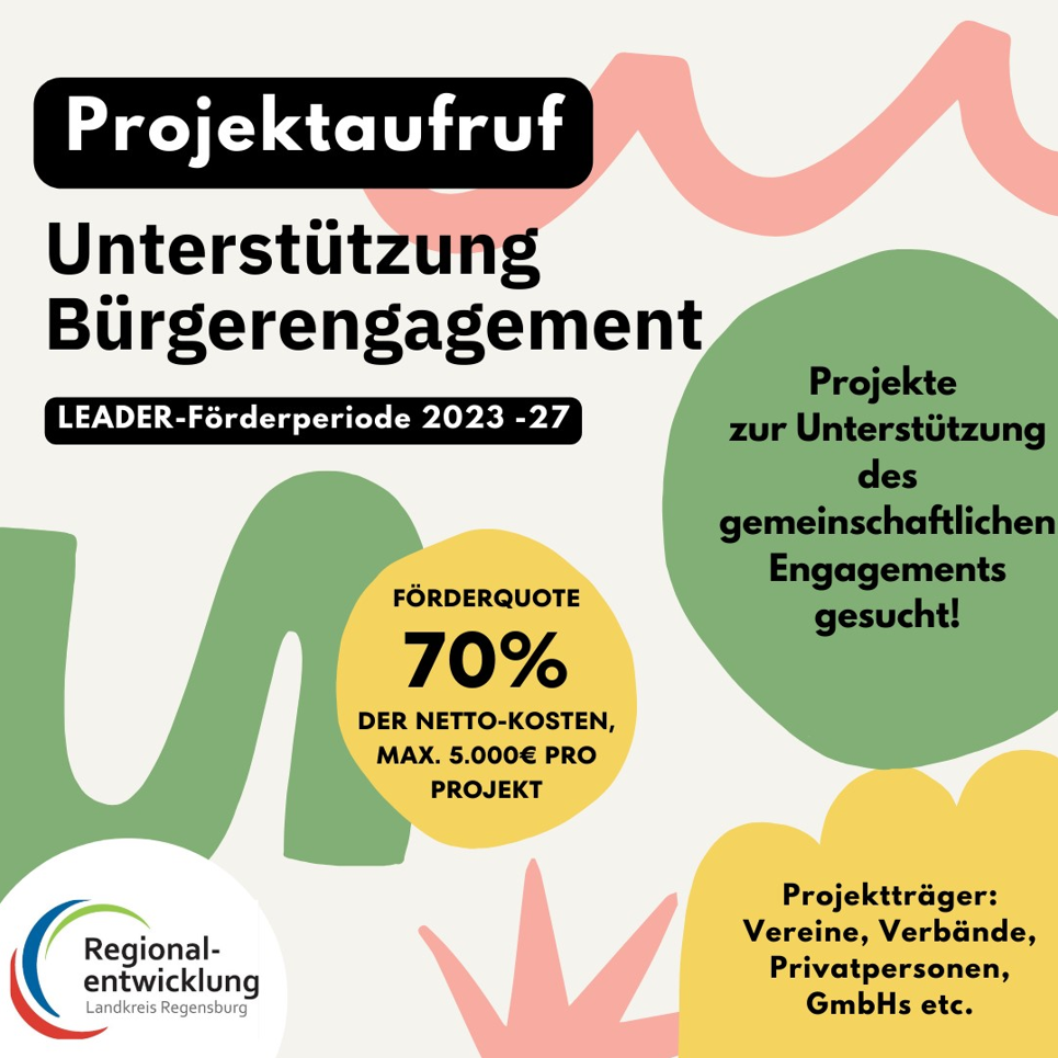 Symbolbild für Projektaufruf Unterstützung Bürgerengagement